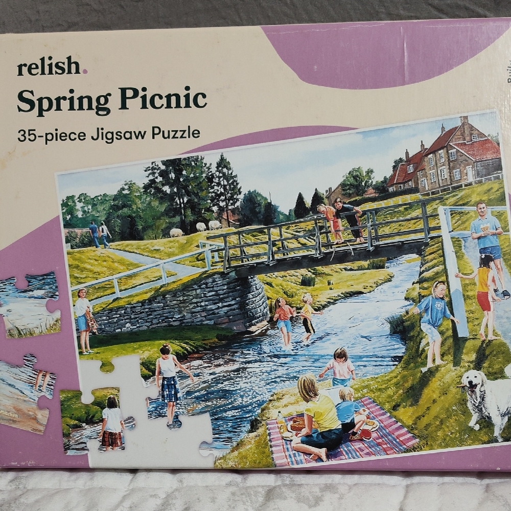 Relish "Spring Picnic" Senior Jigsaw Puzzle, 35 Large Pieces